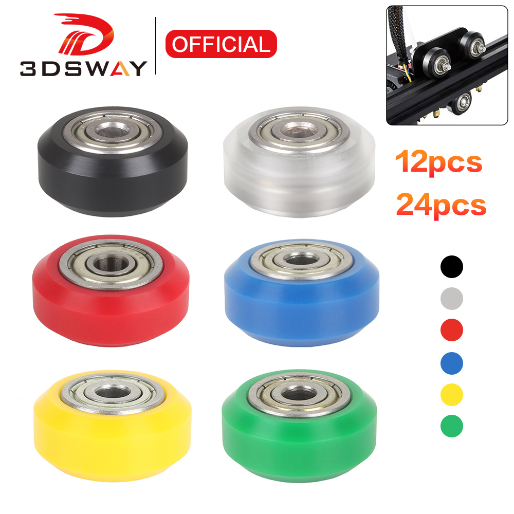 V Slot Wheel - 3dsway 12/24pcs ruota puleggia POM con