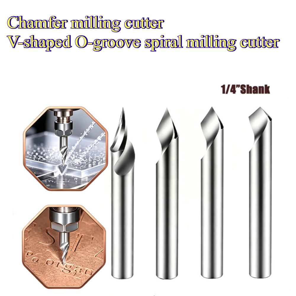 Cnc Bits - Fresa a spirale a V per