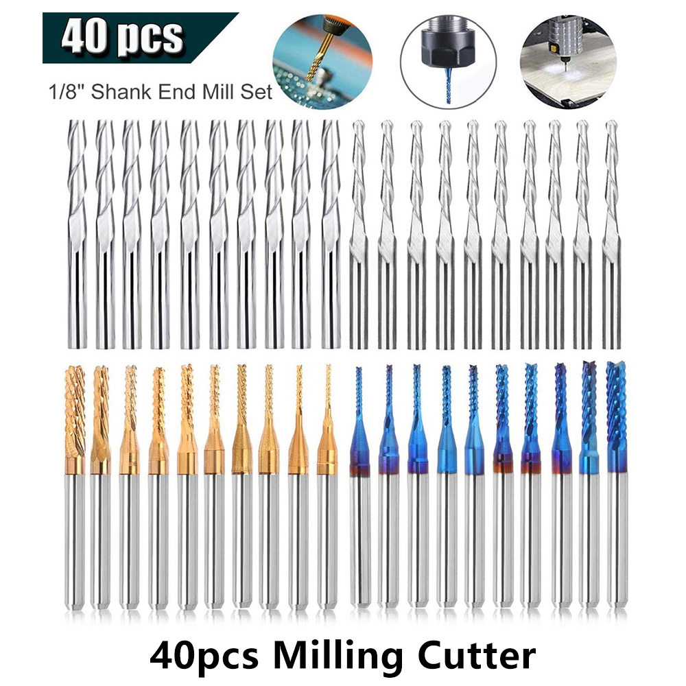 End Mill Set - Twotrees Fresa per incisione Set di