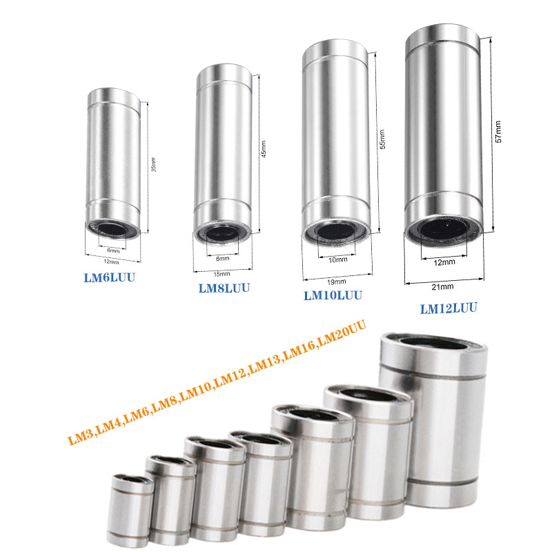 Lm8Uu Bearing - 2 pz/lotto Cuscinetti Lineari LM6LUU LM8LUU