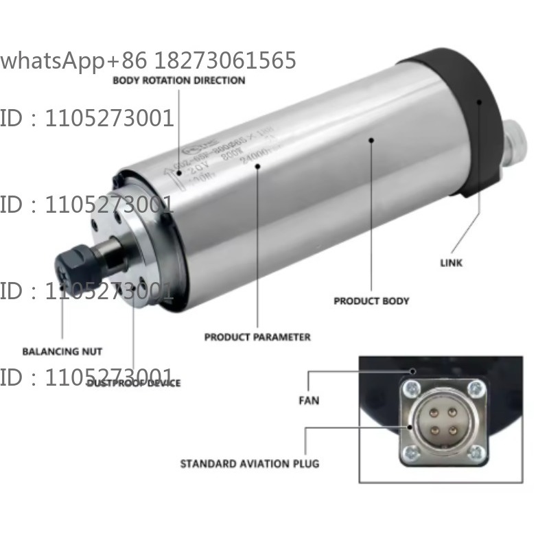 Spindle Motor - Motore mandrino raffreddato ad acqua, 24000