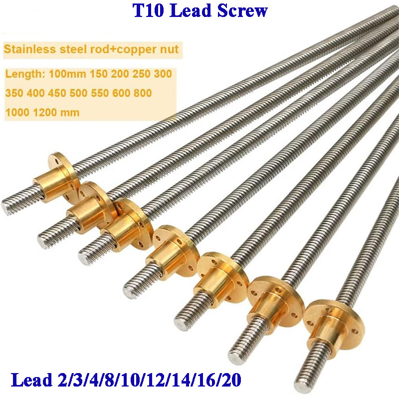 Lead Screw 8Mm - Vite trapezoidale T10 in acciaio inossidabile