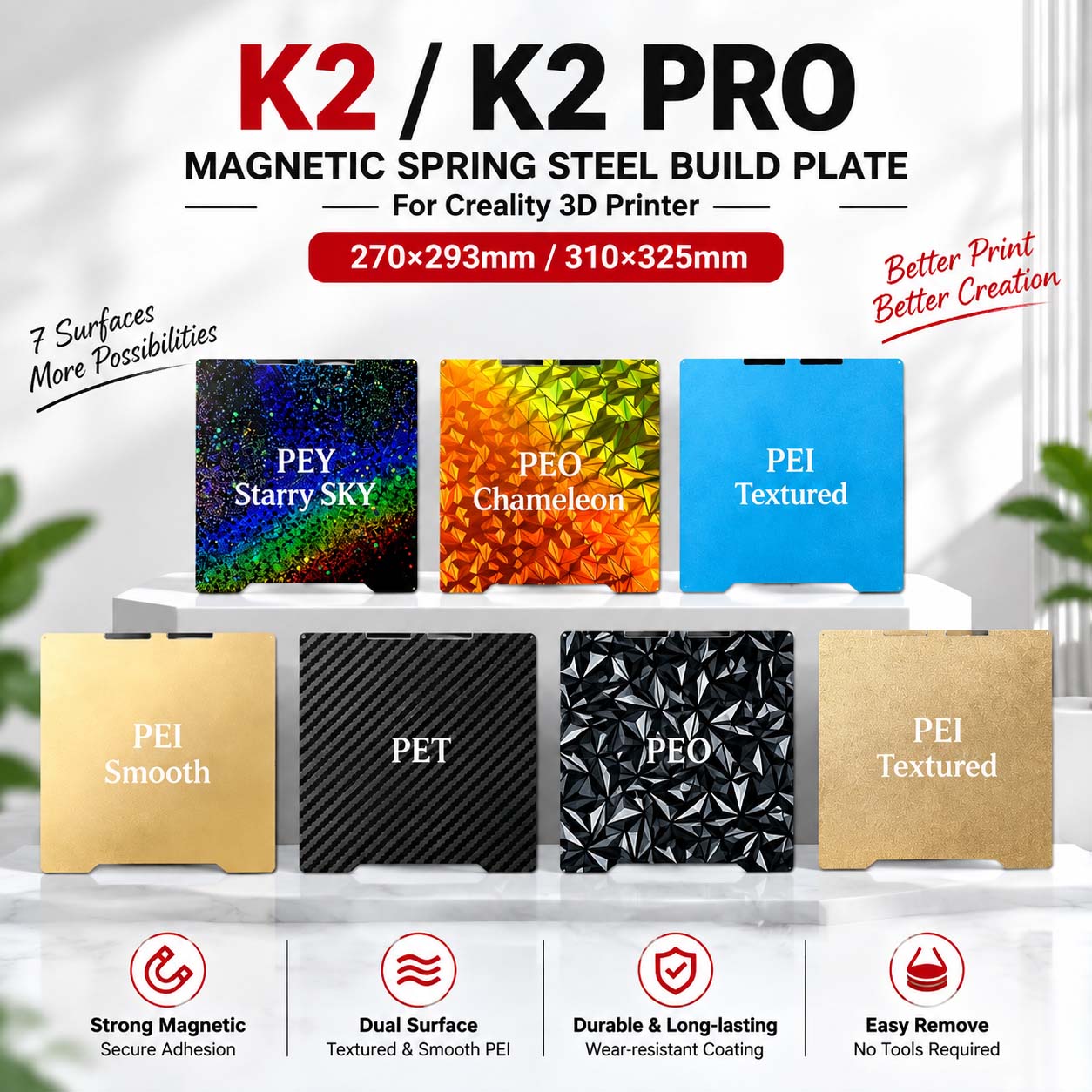 Aluminium Profile 2020 - Piastra di Stampa in Acciaio Magnetico