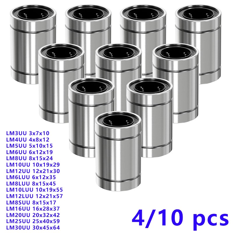 Lm8Uu Bearing - 4/10PCS LM8UU LM10UU LM16UU LM12UU Cuscinetto