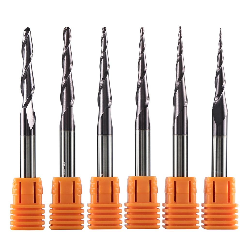 End Mill Set - 1 pz punta a sfera conica
