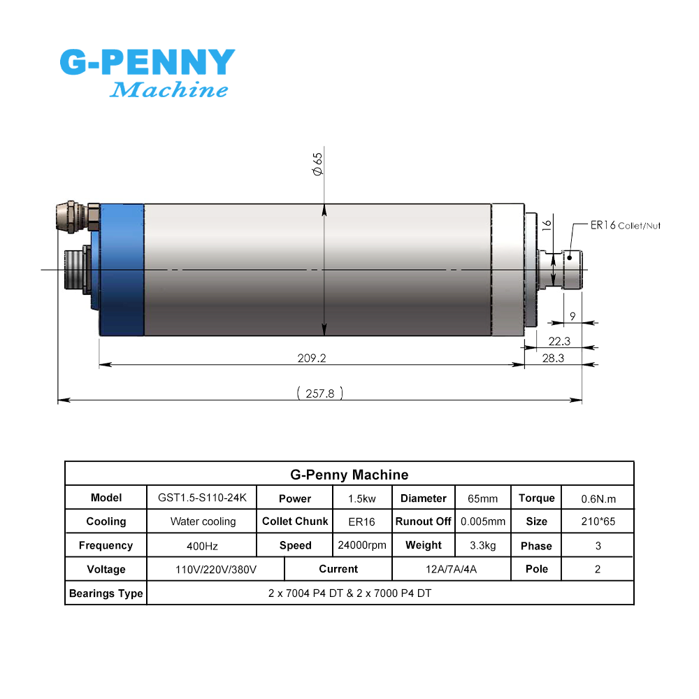 Kit mandrino G-Penny CNC 1.5KW - Water Cooled Spindle recensione e prezzo