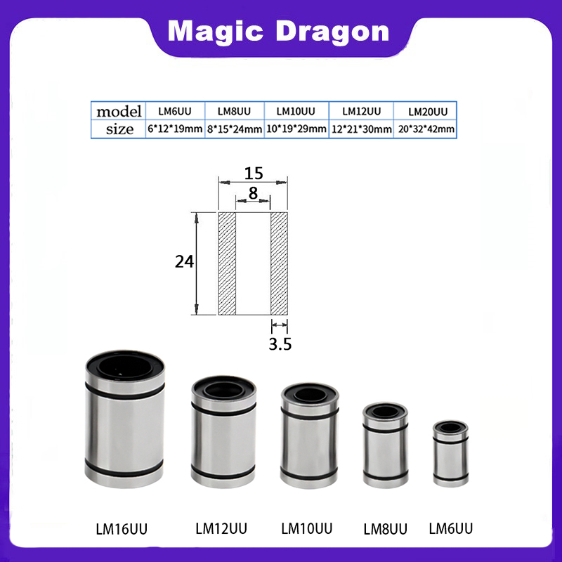 4/10pc LM3UU LM4UU LM5UU LM6UU - Lm8Uu Bearing recensione e prezzo