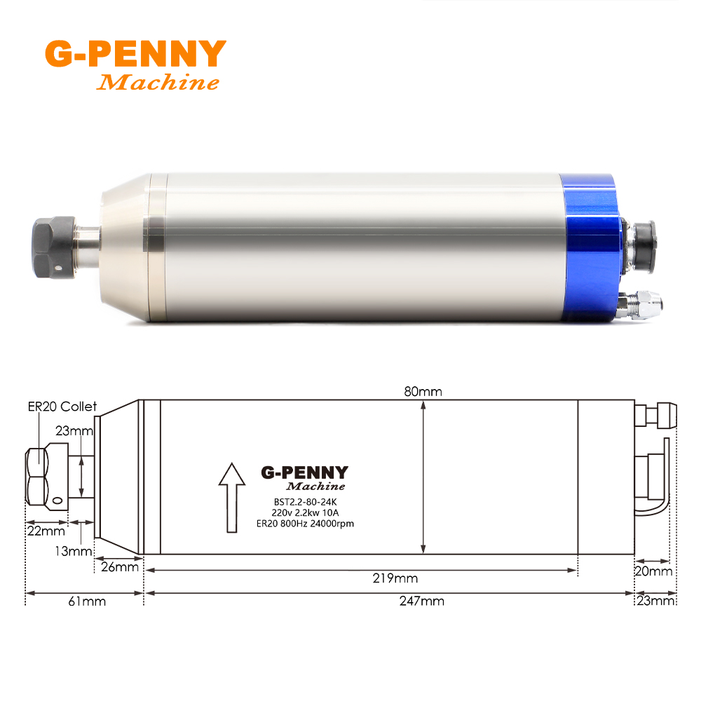 G-Penny 2.2KW Motore mandrino  - Water Cooled Spindle recensione e prezzo